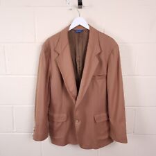 PENDLETON Blazer Jacket Mens 46 100% Wool Woven Sportcoat USA Made Vintage Brown