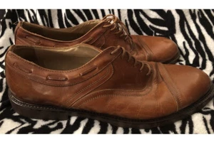 Cable and Co Mens Dress Shoes Oxfords Brown Leather sz US 11 D made in Italy VG - Picture 1 of 6