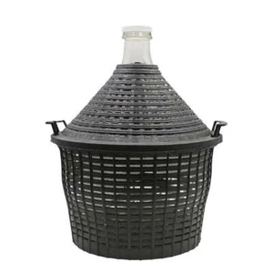 Cesta de sidra de vino vintage europea Demijohn 15L cerveza casera - Imagen 1 de 4