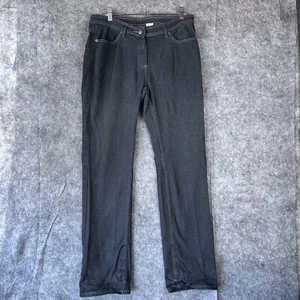 McDonalds Jeans Womens 8R Blue Dark Wash Uniform Logo Work Wear Pants - Picture 1 of 13