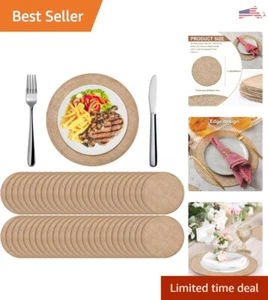 Round Placemats - Protect Your Table, Rustic and Elegant - Set of 48, 11.8 - Picture 1 of 8