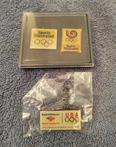 3 Vintage Olympic Pins Sports Illustrated Seoul 1988 & Bank of America NIB - Imagen 1 de 4