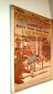 Novela Dime Store 1913 ~ Fame & Fortune Weekly ~ Un niño con cerebro - Imagen 1 de 1