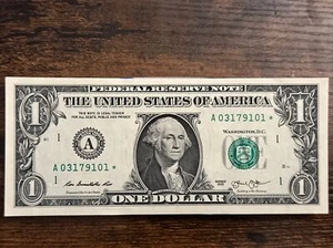 ONE (1) ST✯R NOTE SEQUENTIAL 2013 $1 DOLLAR BILL CU-GEM from A031791XX✯ BEP PACK - Picture 1 of 11