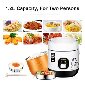 1.2L Electric Mini Rice Cooker Portable Non-Stick Small Household Cooking Pot AU - Picture 1 of 8
