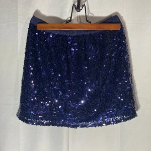 GYMBOREE blue sequins elastic waist polyster girls skirt 10/12 - Picture 1 of 6