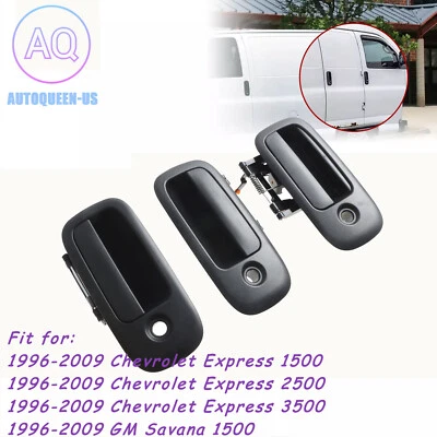 Juego de 3 manijas de puerta exteriores para Chevrolet Express GMC Savana 1500 2500 3500  Foto 1 de 4