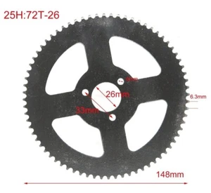 25H CHAIN 72T SPROCKET FOR 2 STROKE POCKET BIKE 49cc RS41 - Picture 1 of 2