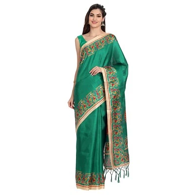 Voila Women Printed Mysore Silk Saree - Image 1 of 4