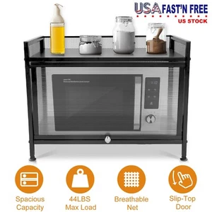 Kitchen Bakers Rack Carbon Steel Storage Cabinets Microwave Stand Home Shelves - Picture 1 of 14