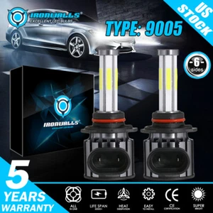 6Sides 9005 HB3 LED Headlight Bulb High Beam Conversion Kit 6500K 450000LM White - Picture 1 of 12