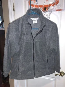 Columbia Spoertswear Company Youth 10/12 Fleece Jacket Zip Up Gray - Picture 1 of 6