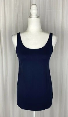 Nuevo top tejido sin mangas con cuello redondo azul talla XS Eileen Fisher Petite para mujer $108 Foto 1 de 4