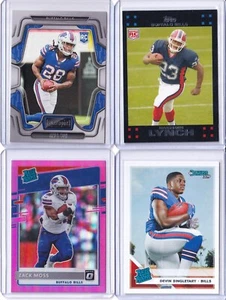 Buffalo Bills 4 Card RB Rookie Lot Lynch Cook Moss Singletary RC Topps Optic - Picture 1 of 2