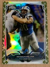 2014 Topps Chrome Camo Ndamukong Suh 38. SP #d/499. Lions Buccaneers