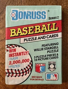 Donruss Serie 2 1991 paquete sin abrir de 15 tarjetas de béisbol y 3 piezas de rompecabezas - Imagen 1 de 2