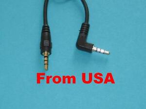 Two PK Universal Short 30 CM 3.5mm Right Angle Male to Male TRRS Audio Cable USA
