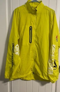 Reebok Crossfit Full Zip Windbreaker Jacket Men Large L MK Evry Rep Count Yellow - Picture 1 of 3