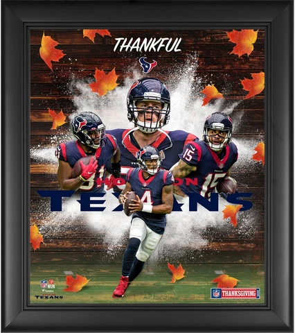 Houston Texans Framed 15" x 17" Thanksgiving 2020 Collage Cover