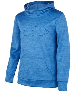 Adidas Big Girls Embossed-Logo Hoodie - Blue - Medium (10/12) - Picture 1 of 2
