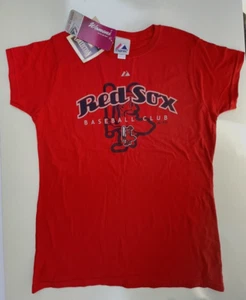 Camiseta para mujer Cooperstown Collection grande de los Medias Rojas de Majestic nueva con etiquetas - Imagen 1 de 4