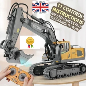 Heavy Excavator Truck Dumper Digger Bulldozer Toys Remote Control Engineering UK - Picture 1 of 21