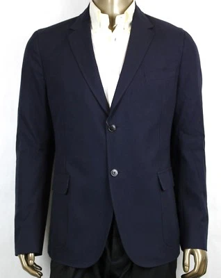 $1995 Nueva chaqueta Gucci para hombre azul zafiro algodón lona 2 botones 386888 4240 Foto 1 de 4