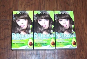 (3 Pack) Garnier Nutrisse Hair color Nourishing Color Crème #51 Medium Ash Brown - Picture 1 of 1
