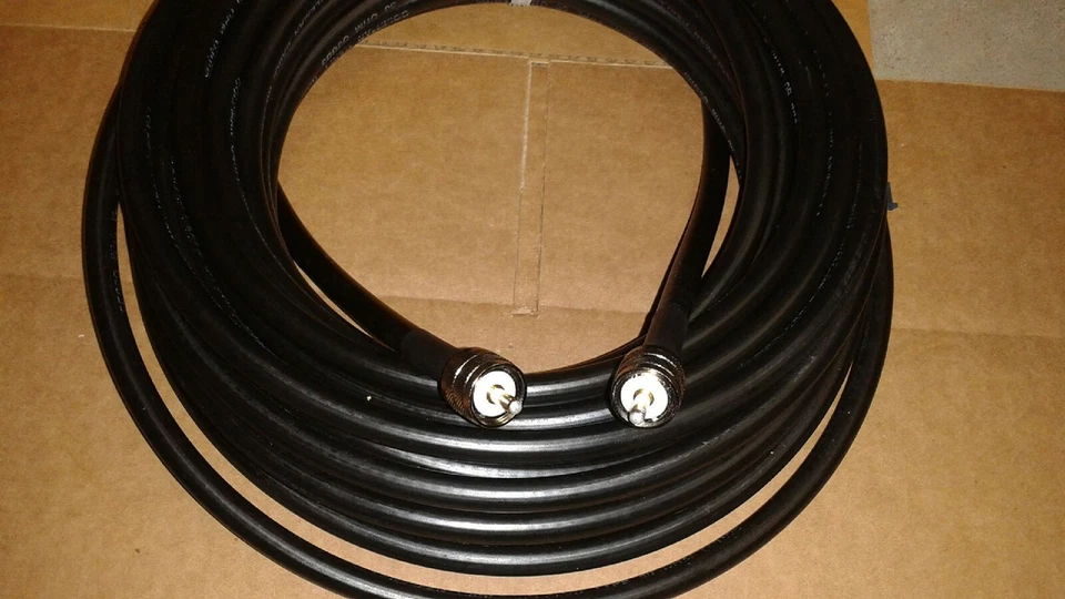 US MADE  RG-213/U   CB  Ham Radio  PL259 UHF to PL259 UHF coax cable  15 FT - Image 1 of 1