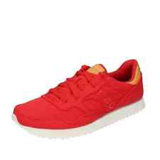Chaussures Hommes SAUCONY 44,5 Ue Baskets Rouge Toile BE302-44,5