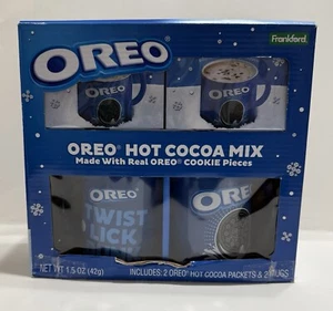 OREO Mugs 2pk with 2 OREO Hot Cocoa Mix Box Set 2oz - Picture 1 of 7