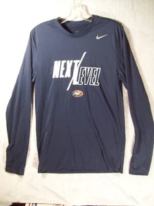 Nike T-Shirt Uomo Taglia S Manica Lunga Blu Dri-Fit Next Level Logo - Foto 1 di 6
