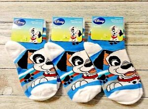 101 Dalmatians 3 pair boy's socks size 7-8.5 