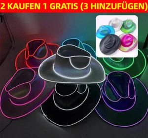 Disco LED Cowgirl Hut Western Cowboy Hut Kostüm Spiele Dress Up Party Cowboy Hut - Bild 1 von 22