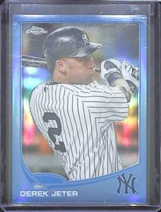 2013 Topps Chrome Blue Refractor #10 Derek Jeter No 118 of 199 - Picture 1 of 2