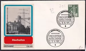 Germany 1975 Industry and Technik 160pf on cover commemorative postmark - Picture 1 of 1