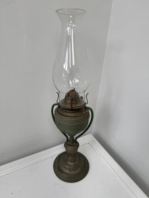 Antique Nautical Brass Gimbal Lamp  for Oil - Image 1 of 4