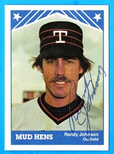Randy Johnson 1983 TCMA Toledo Mud Hens handsigniert (nrmt) - Bild 1 von 2