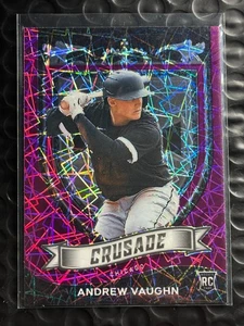 2021 Panini Chronicles Crusade Andrew Vaughn #15 Purple Velocity RC White Sox - Picture 1 of 2
