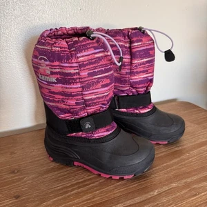 Niñas Kamik Rocket Niños Impermeable Aislado Botas de Nieve Talla 2 Rosa y Negro - Imagen 1 de 10