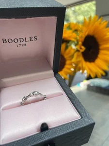 Boodles Raindance Half-hoop Platinum Diamond Ring, Size L (D:16.4mm) - Picture 1 of 13