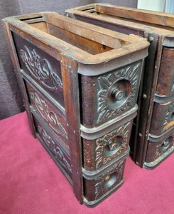 6 Vintage Antique Singer Treadle Sewing Machine Drawers With Frame / Cabinet - Picture 1 of 10