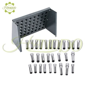 29 Pcs R8 Collet Set 1/32" - 1" for Bridgeport with R8 Collet Rack 48 slot New - Picture 1 of 12