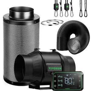 VIVOSUN T 6" Grow Tent Inline Duct Fan Kit Carbon Filter Ventilation Exhaust Fan - Picture 1 of 8
