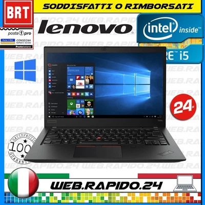 PC NOTEBOOK PORTATILE LENOVO T490S 14" I5-8265U RAM 16GB SSD 256GB WIN 11 - Immagine 1 di 4