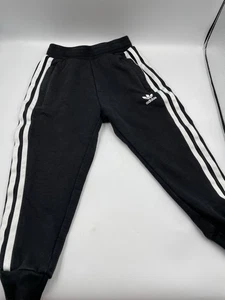 Adidas Kids Black Track Pants With 3 Stripes Size 5T - Picture 1 of 7