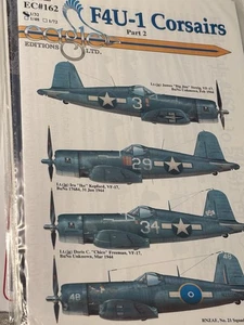 EAGLE CAL DECALS # 32-162  1:32nd SCALE F4U-1 CORSAIRS DECAL - Bild 1 von 2