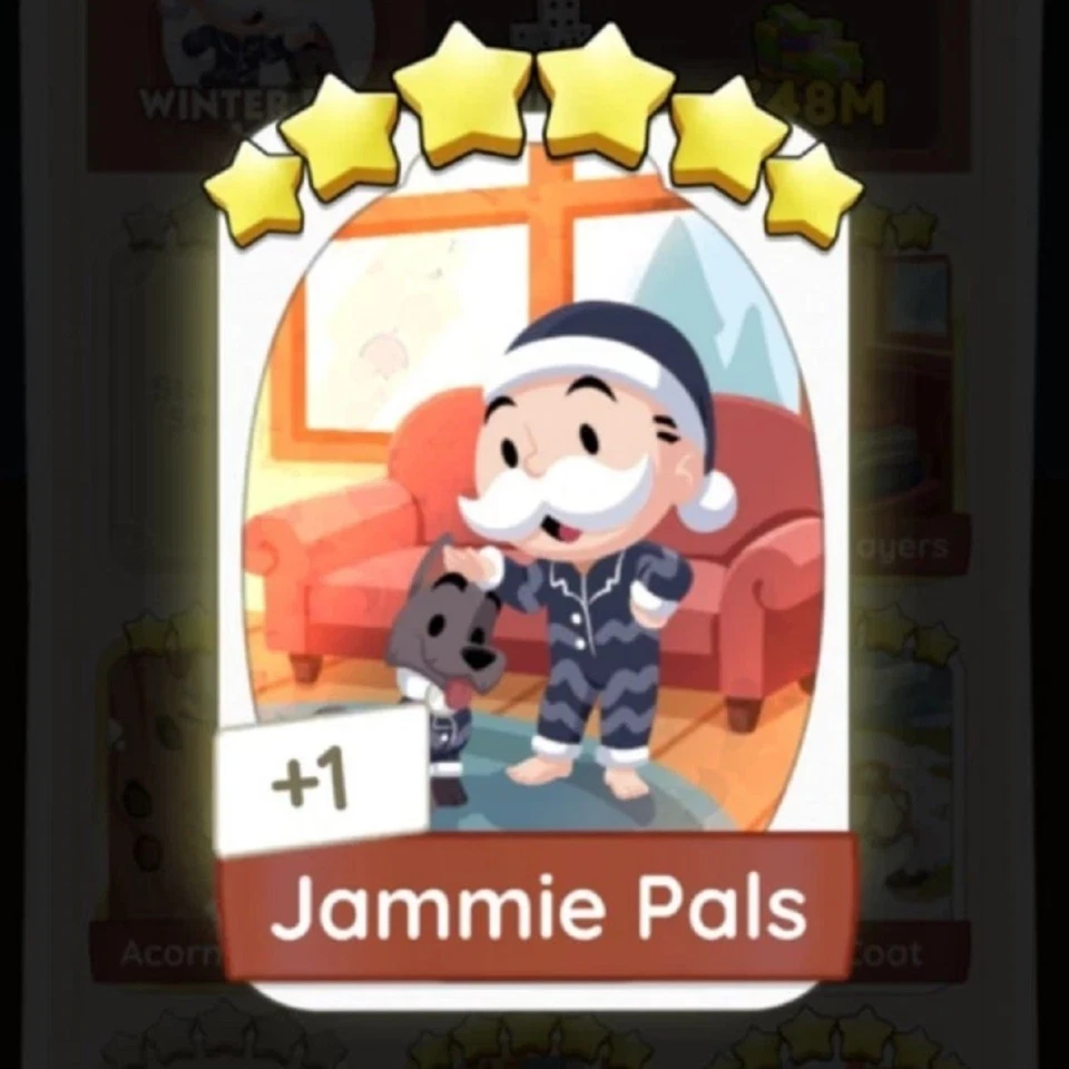 Jammie Pals - Monopoly_Go_6⭐️⭐️⭐️⭐️⭐️ Stern Sticker ⚡️⚡️Schnelle Lieferung⚡️⚡️ - Bild 1 von 1