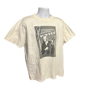 Johnny Winter Cool Daddy Shirt Herren Large Weiß Kurzarm Progressive Blues - Bild 1 von 20