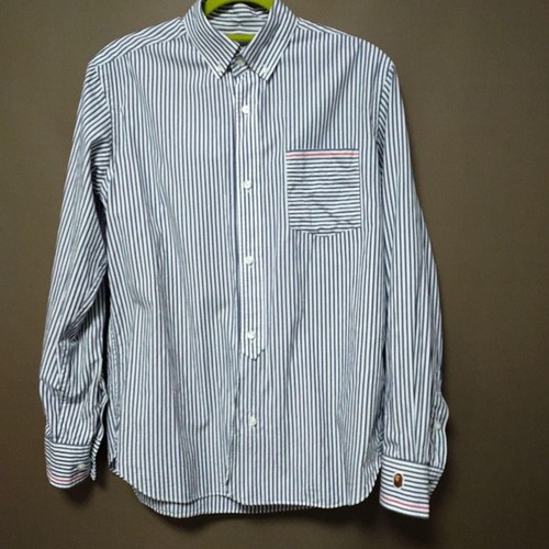 A BATHING APE (BAPE) Bape Giacca Camicia a Righe UOMO M Usatoo Ottimo Casualco